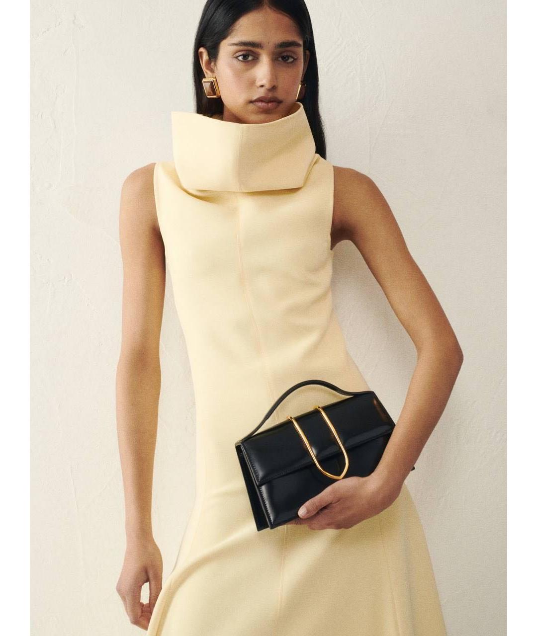 JACQUEMUS Черная сумка через плечо из лакированной кожи, фото 7