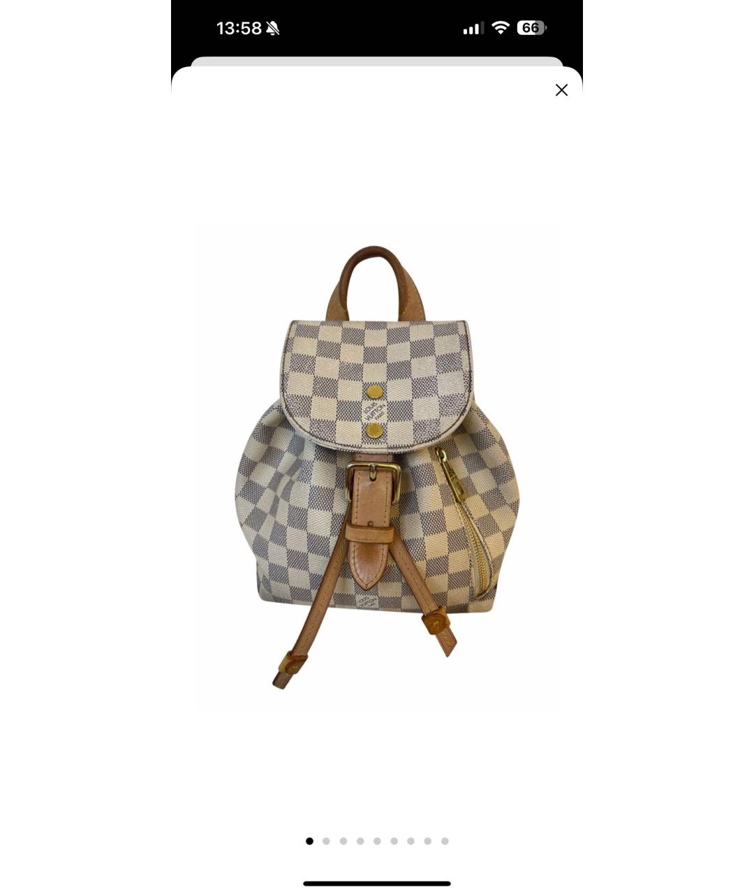 LOUIS VUITTON Бежевый рюкзак, фото 9