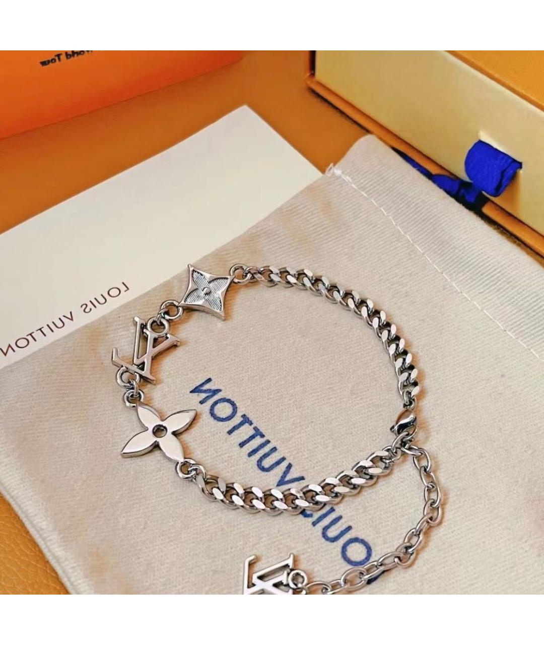 LOUIS VUITTON Серебрянный латунный браслет, фото 3