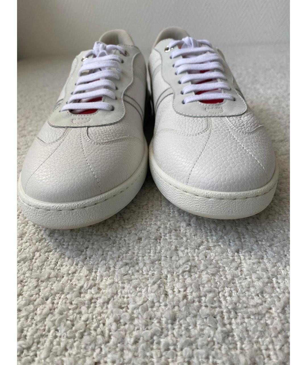 FERRAGAMO Белые кожаные низкие кроссовки / кеды, фото 7