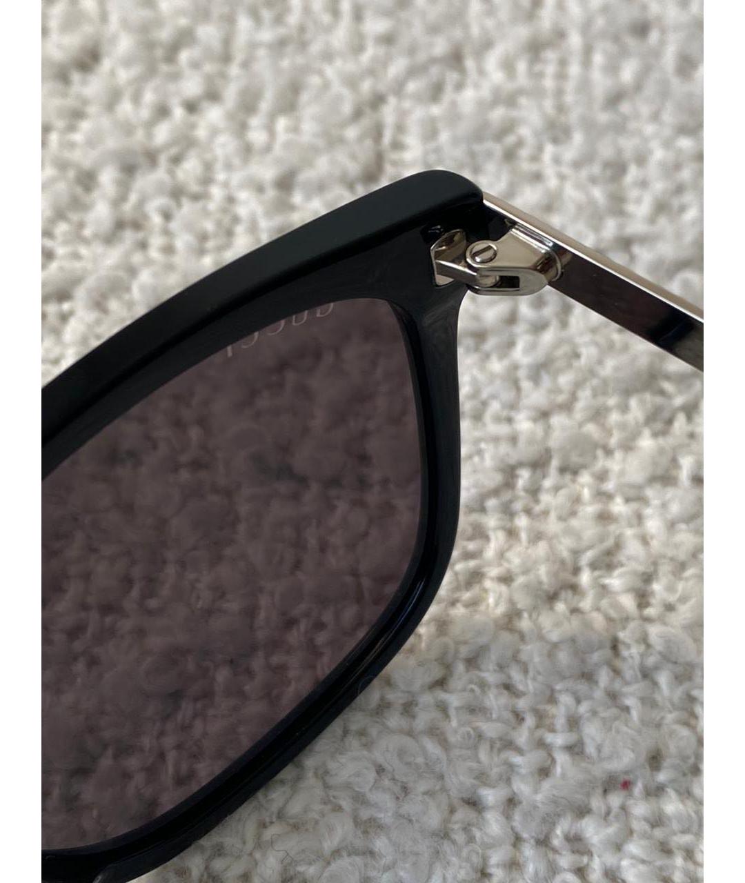 GUCCI Черные пластиковые солнцезащитные очки, фото 7