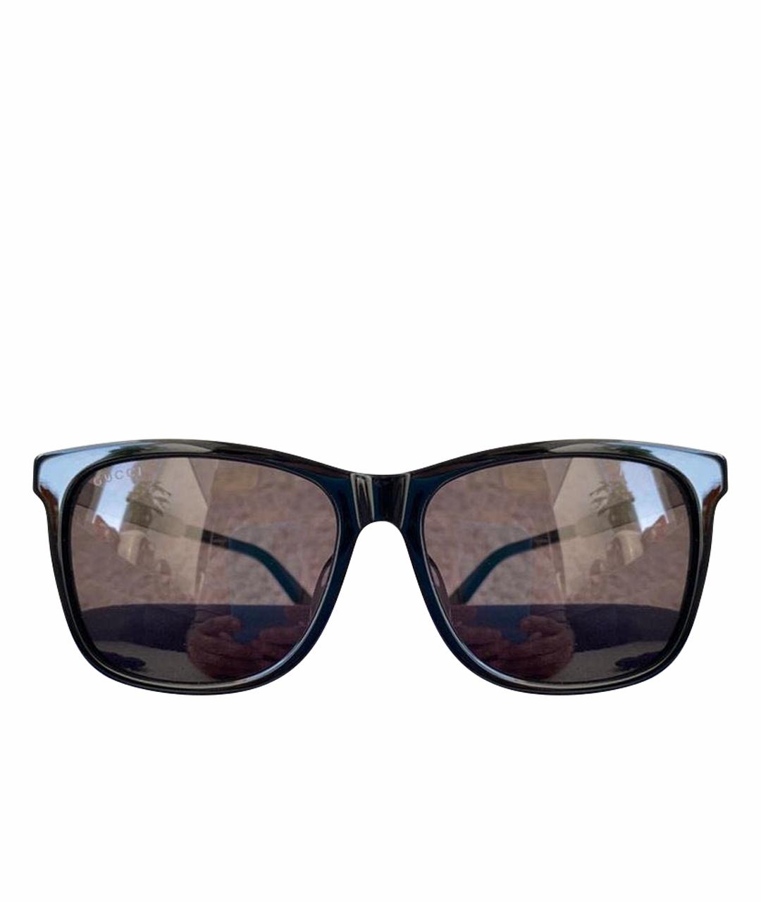 GUCCI Черные пластиковые солнцезащитные очки, фото 1