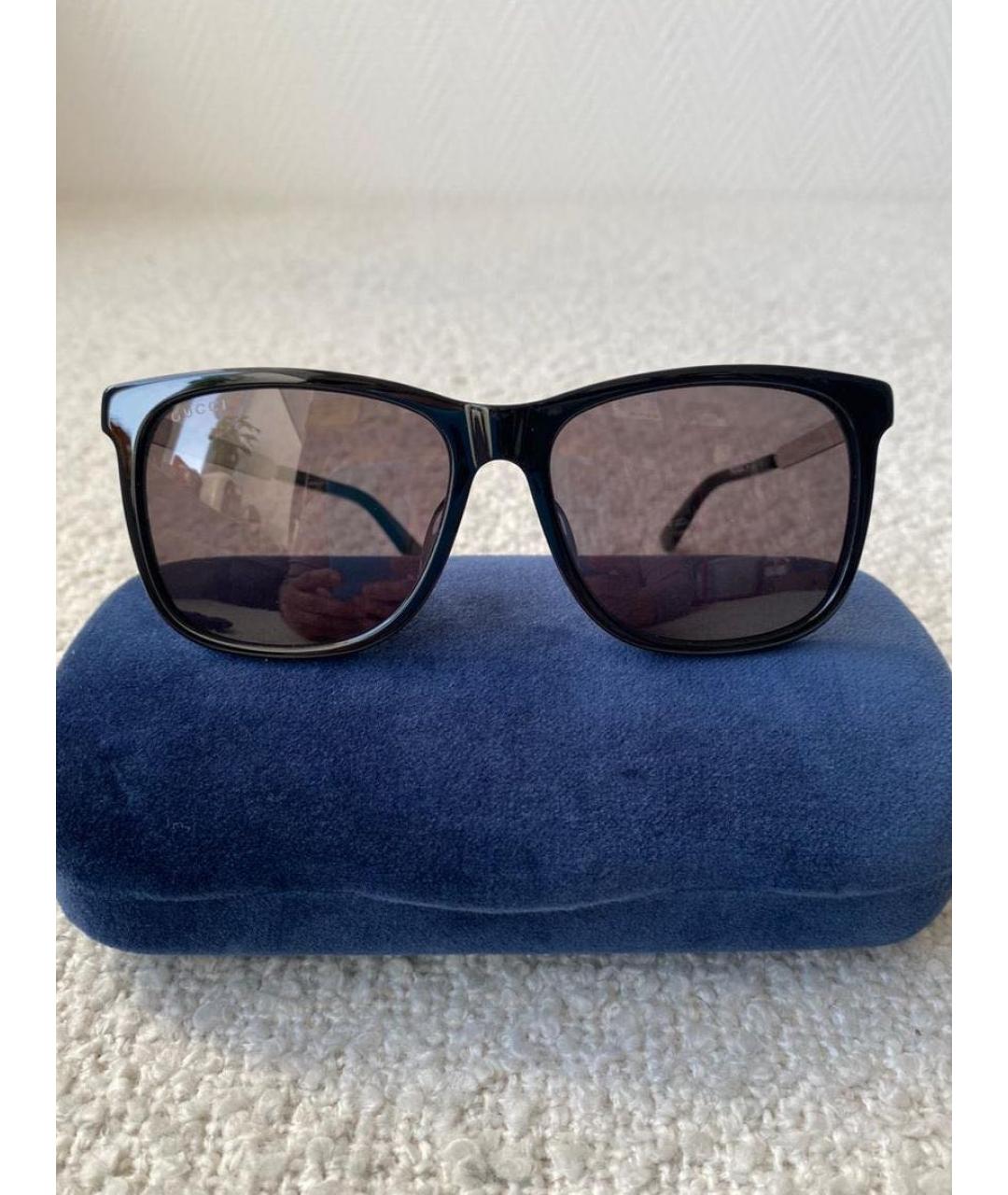 GUCCI Черные пластиковые солнцезащитные очки, фото 2