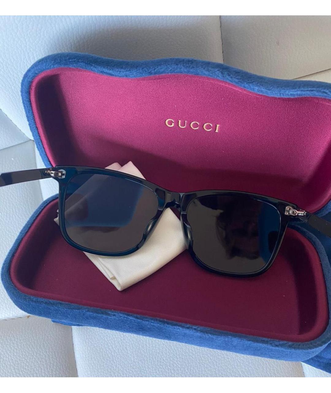 GUCCI Черные пластиковые солнцезащитные очки, фото 3