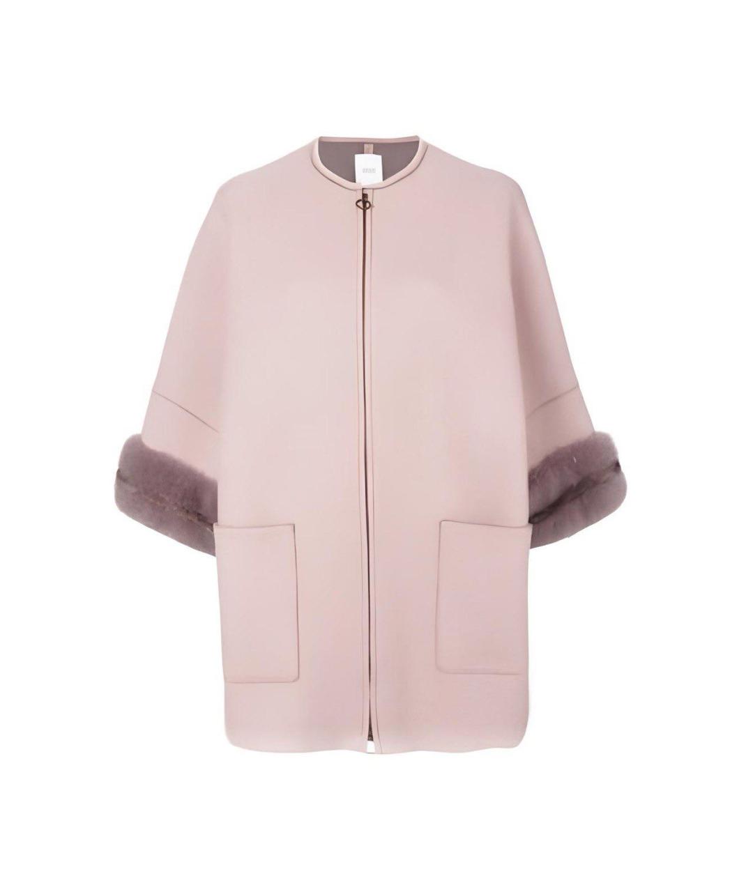 AGNONA Розовое кашемировое пальто, фото 1