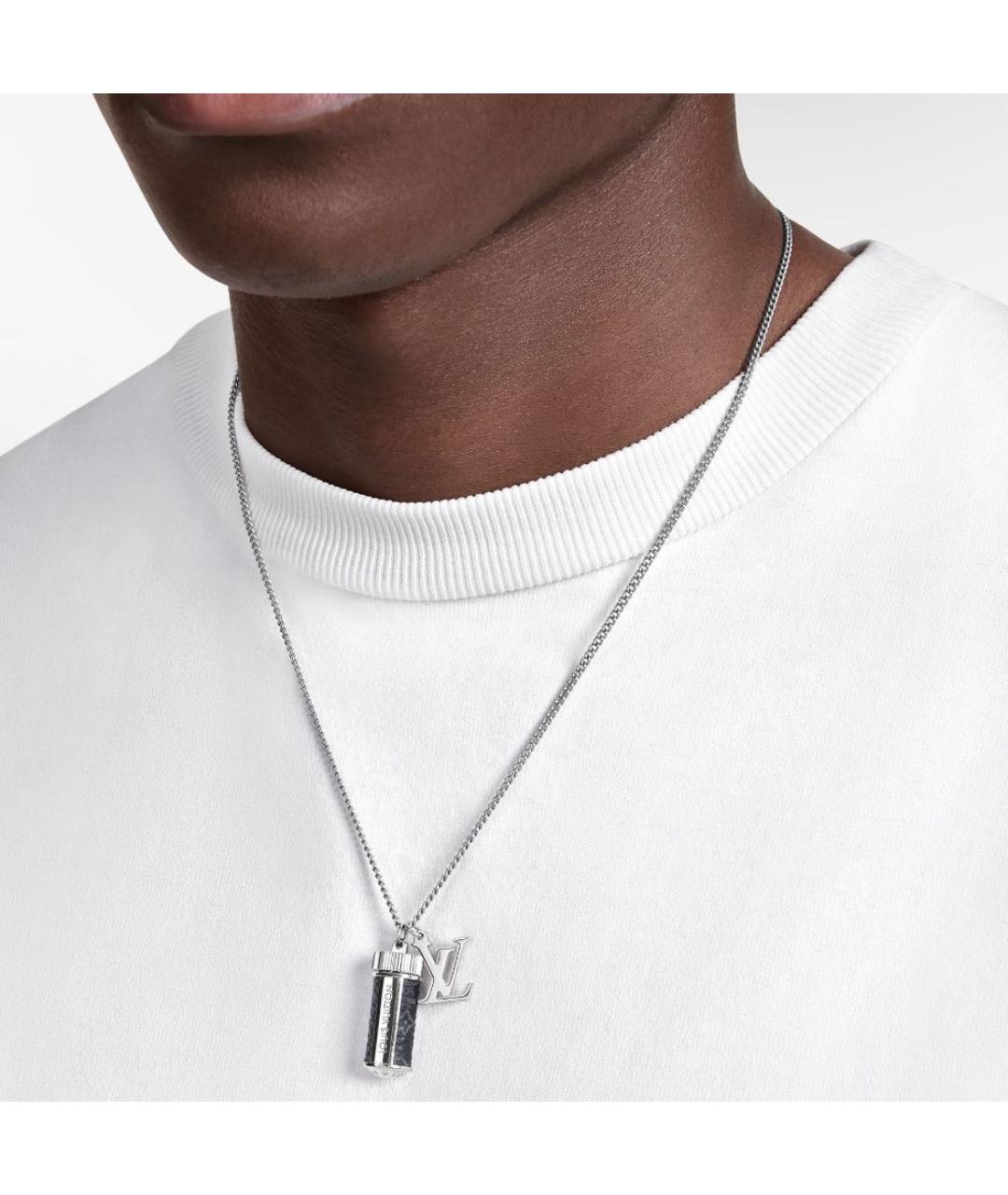 LOUIS VUITTON Серебряная металлическая цепочка/подвеска, фото 4