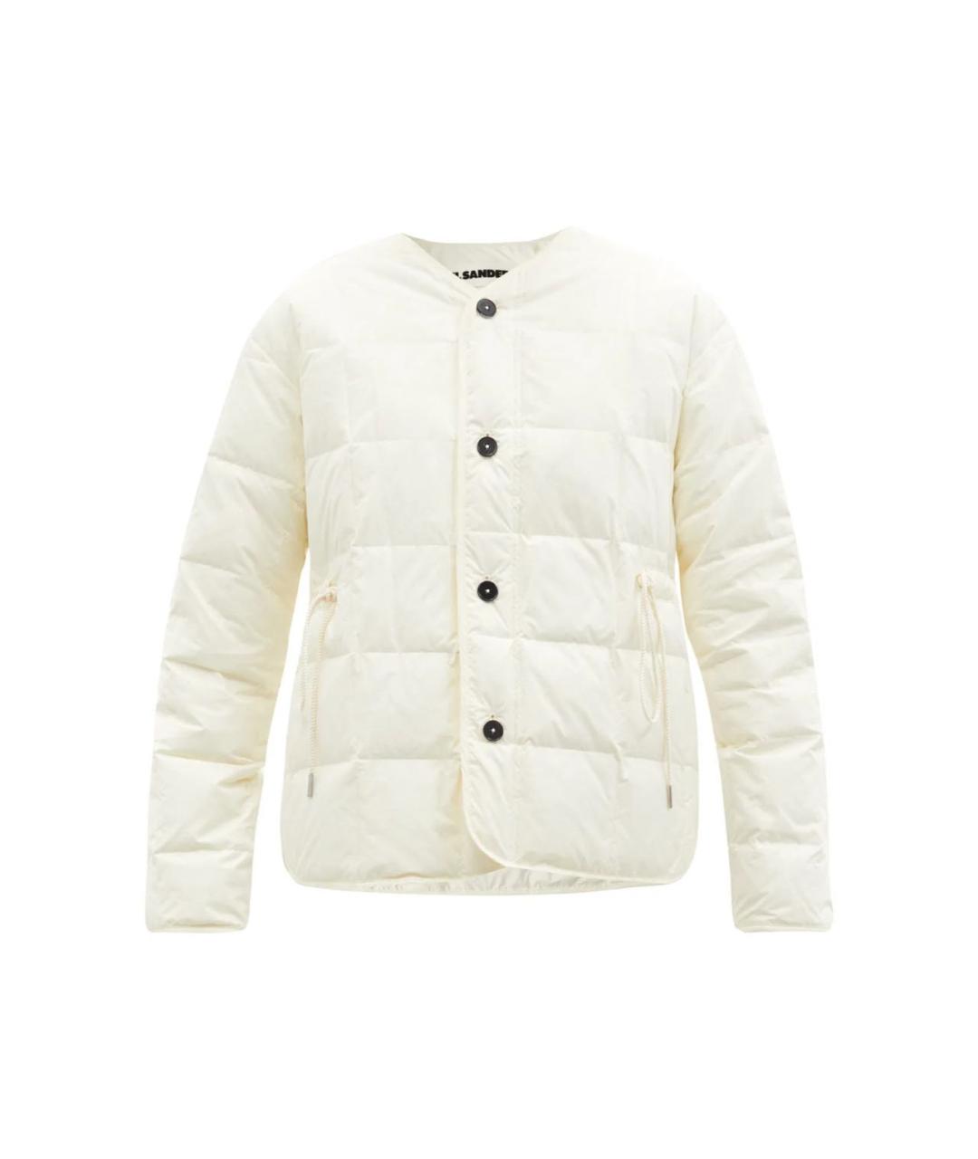 JIL SANDER Белый полиэстеровый пуховик, фото 1