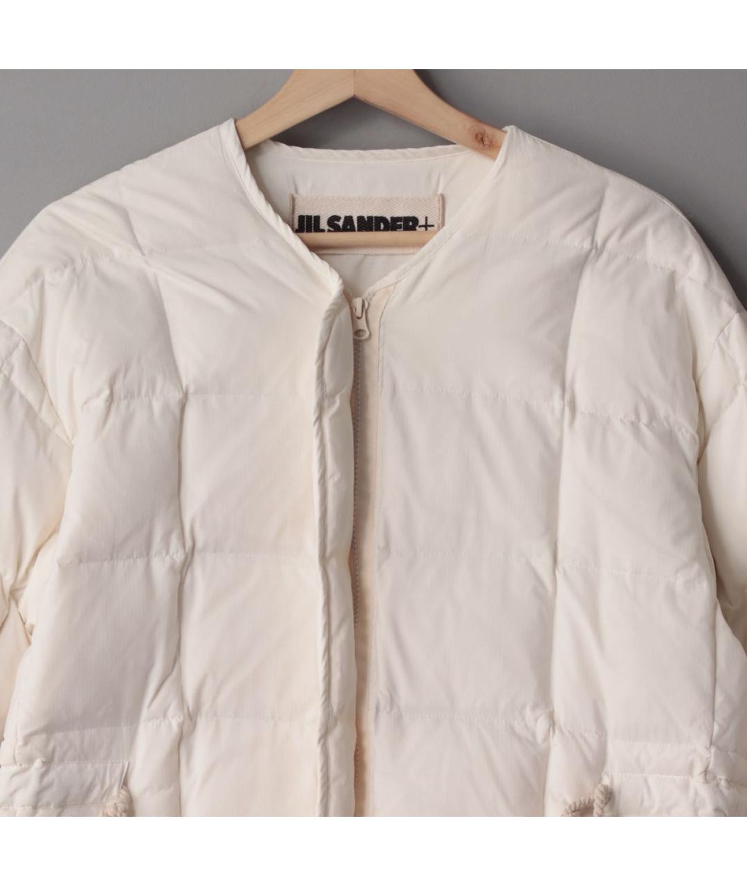 JIL SANDER Белый полиэстеровый пуховик, фото 4
