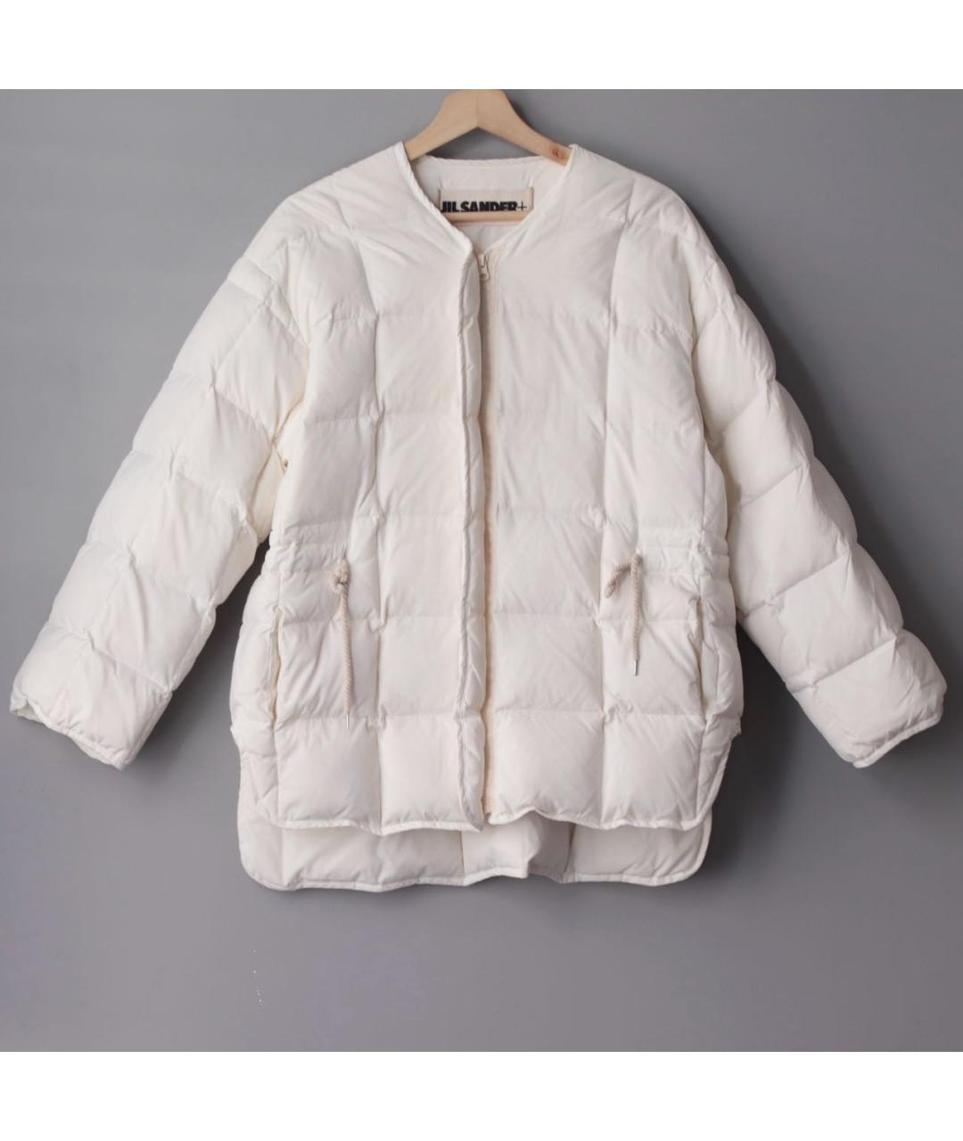 JIL SANDER Белый полиэстеровый пуховик, фото 2
