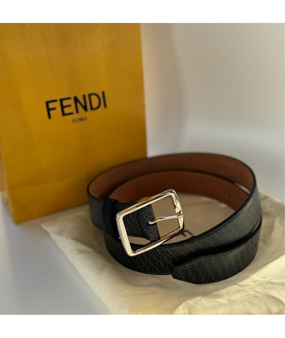 FENDI Черный ремень, фото 4