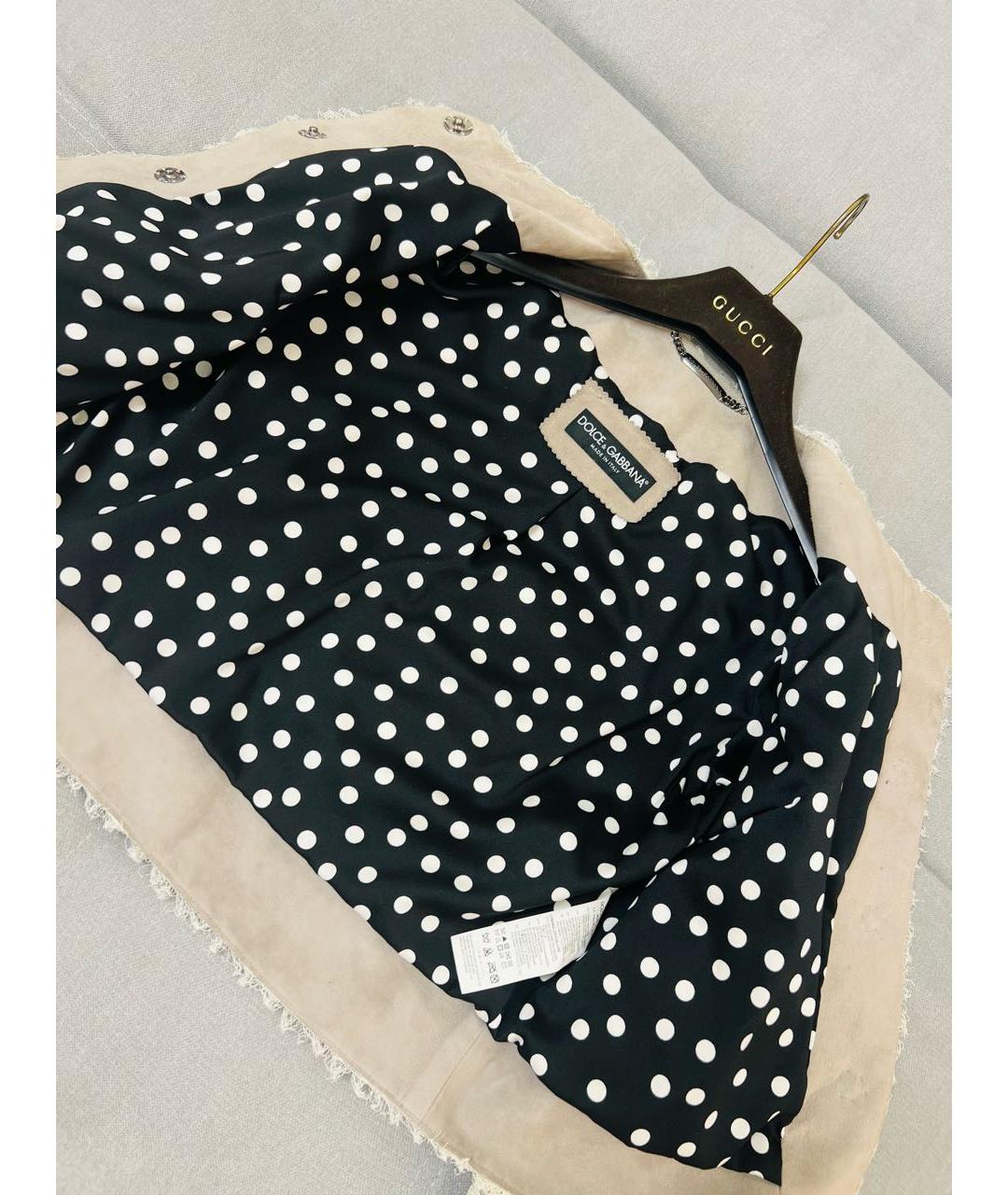 DOLCE&GABBANA Серый синтетический жакет/пиджак, фото 5