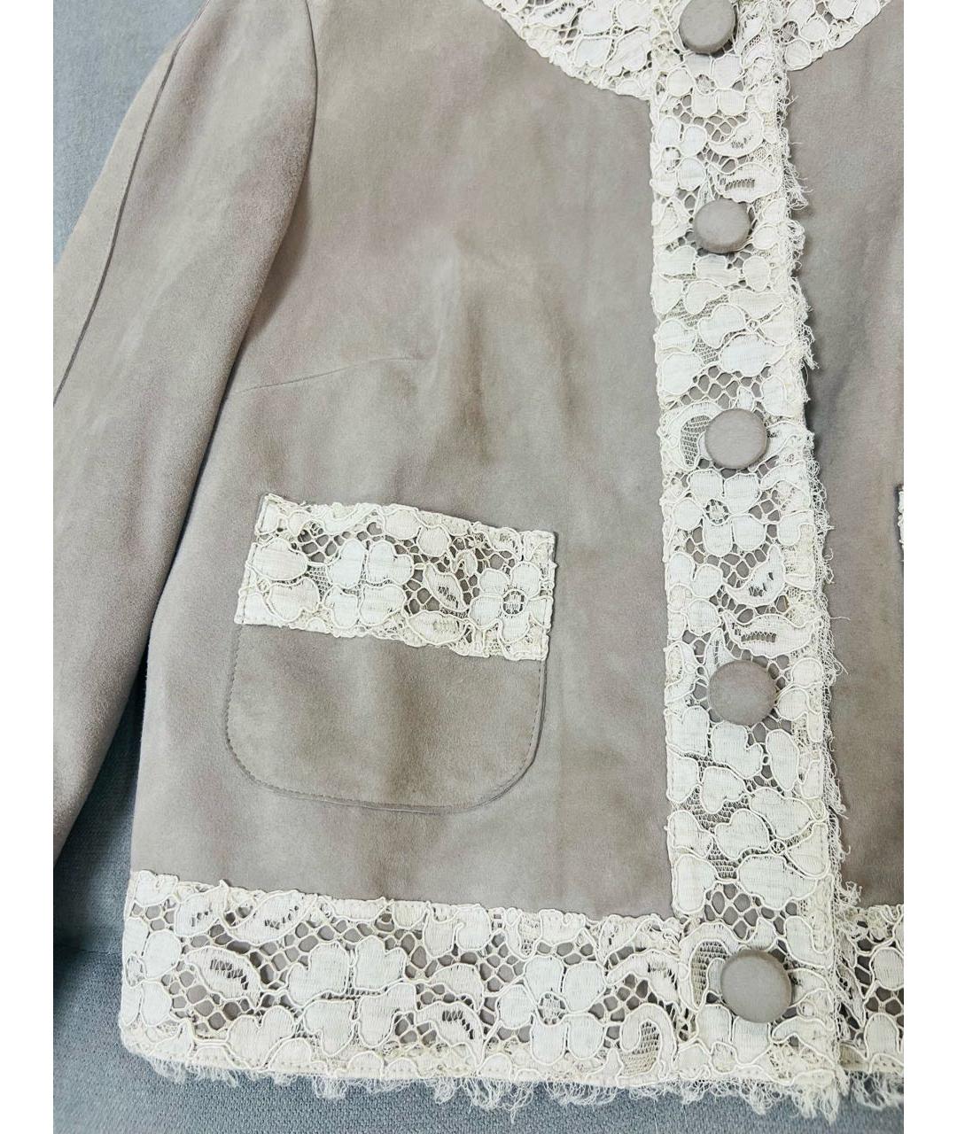 DOLCE&GABBANA Серый синтетический жакет/пиджак, фото 7