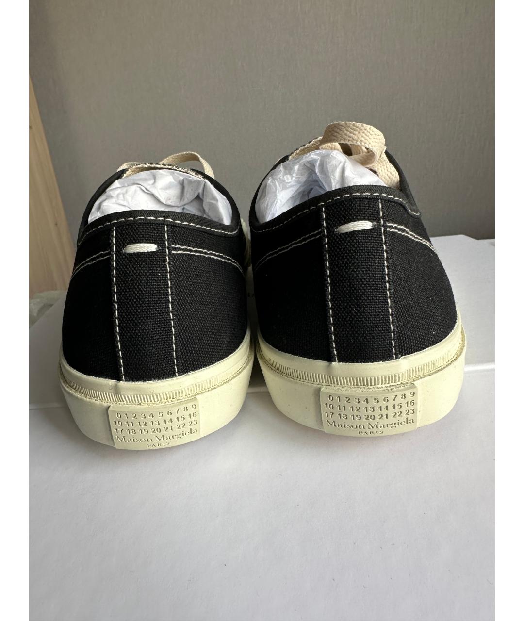 MAISON MARGIELA Черные текстильные кроссовки, фото 4