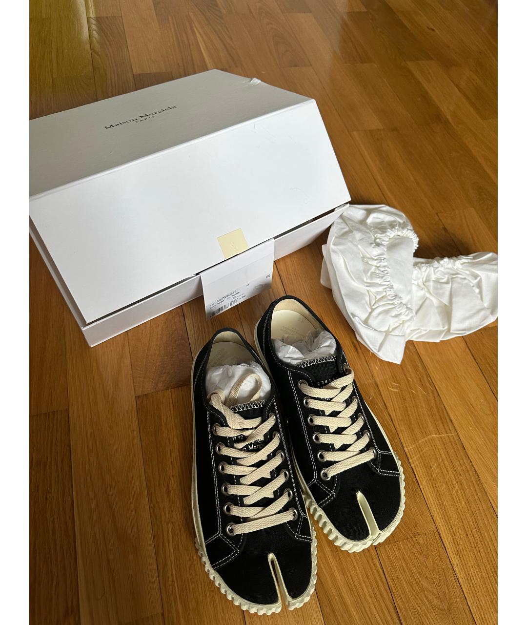 MAISON MARGIELA Черные текстильные кроссовки, фото 6