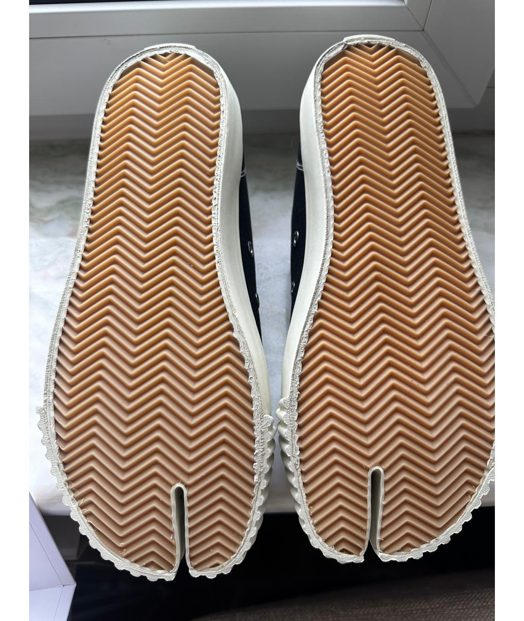 MAISON MARGIELA Черные текстильные кроссовки, фото 5