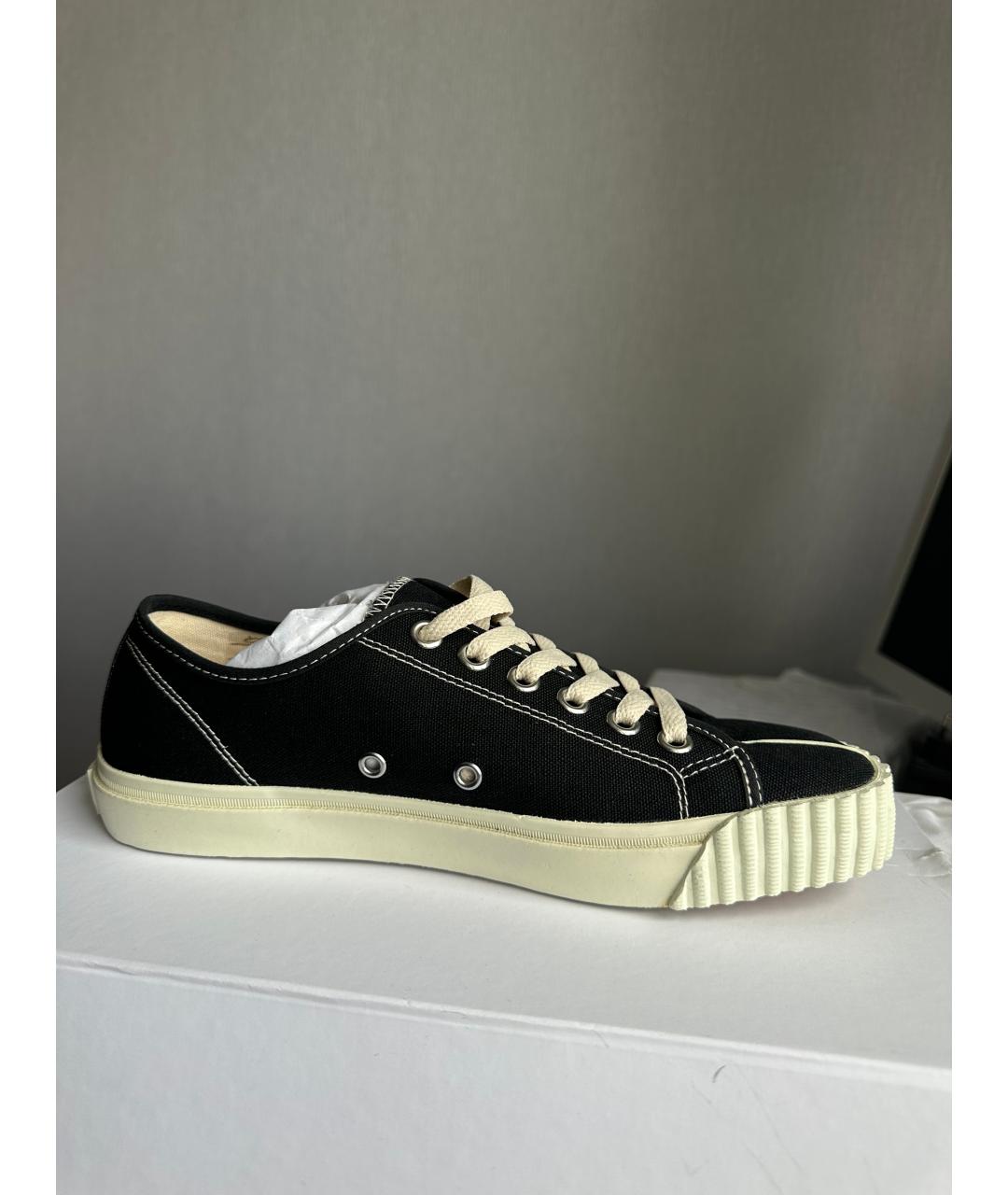 MAISON MARGIELA Черные текстильные кроссовки, фото 7