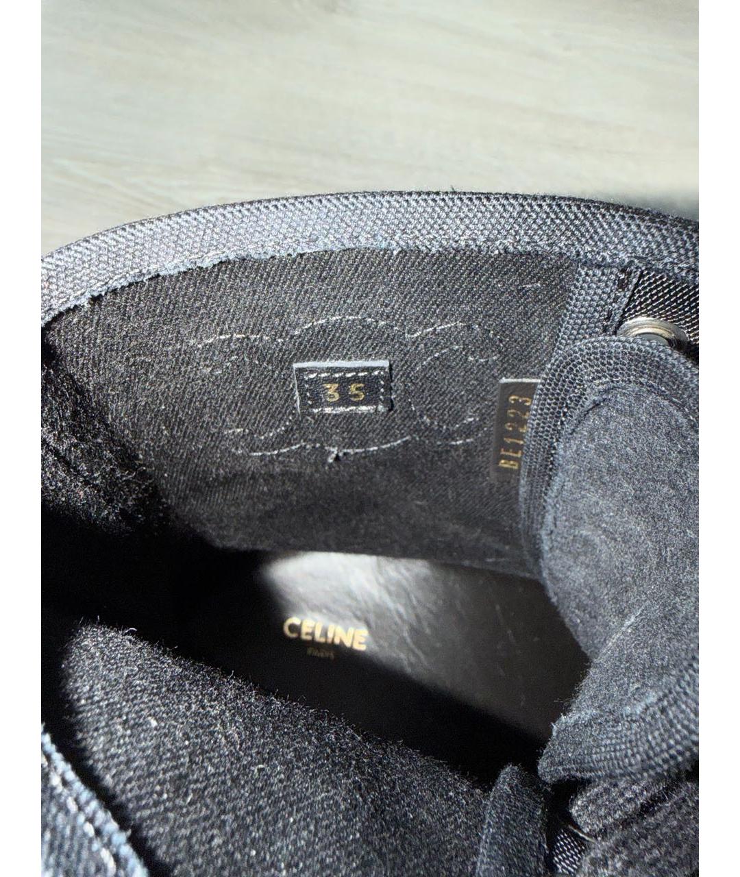 CELINE Черные кожаные ботинки, фото 5