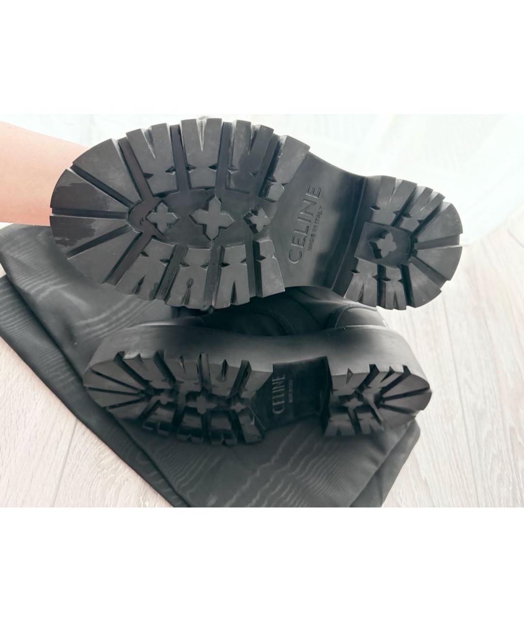 CELINE Черные кожаные ботинки, фото 6