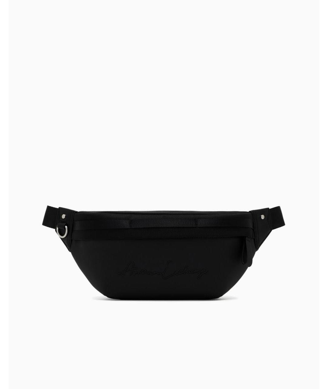 ARMANI EXCHANGE Черная тканевая поясная сумка, фото 5