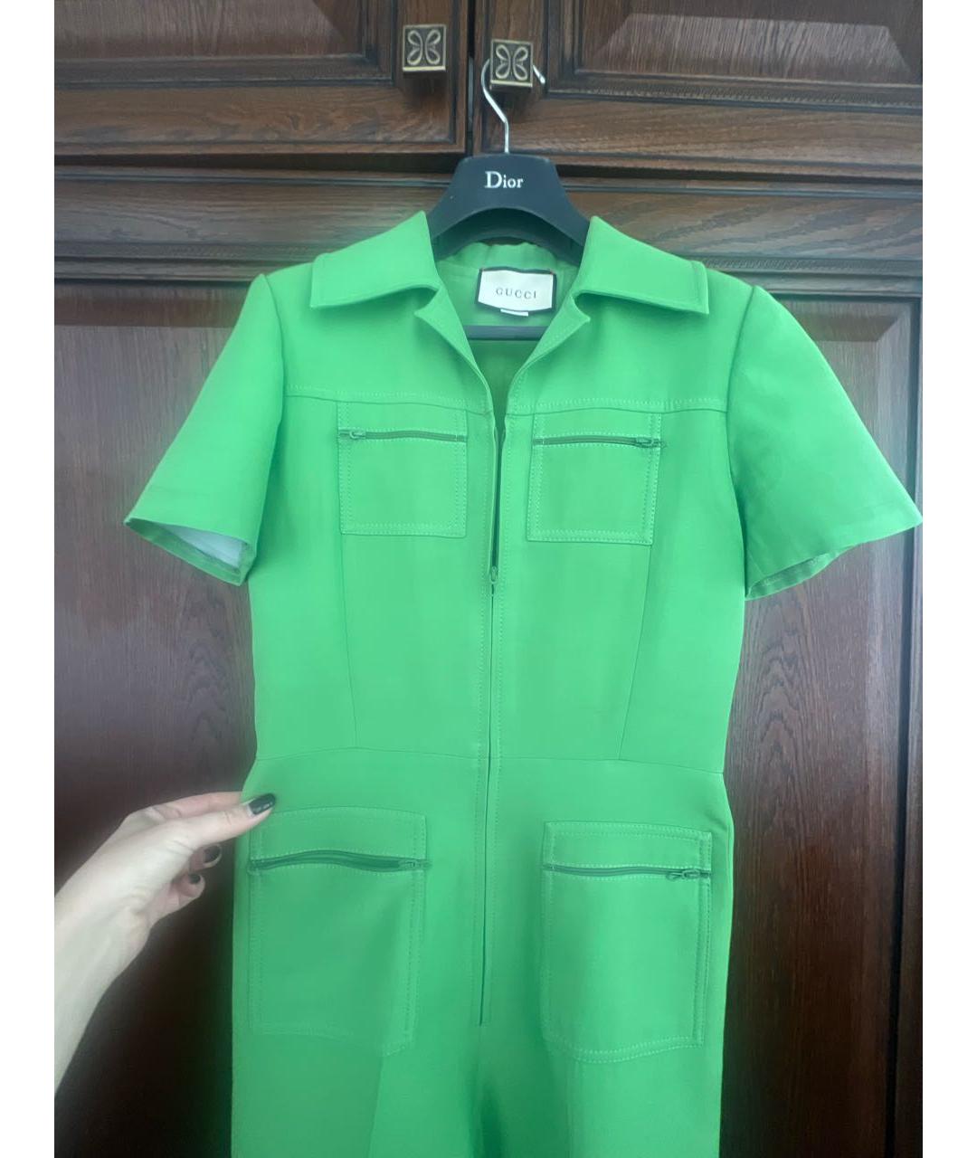 GUCCI Зеленый шерстяной комбинезон, фото 4