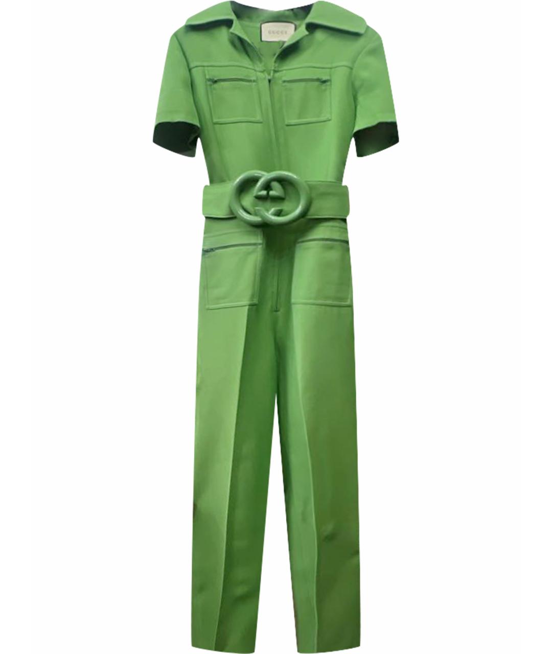 GUCCI Зеленый шерстяной комбинезон, фото 1