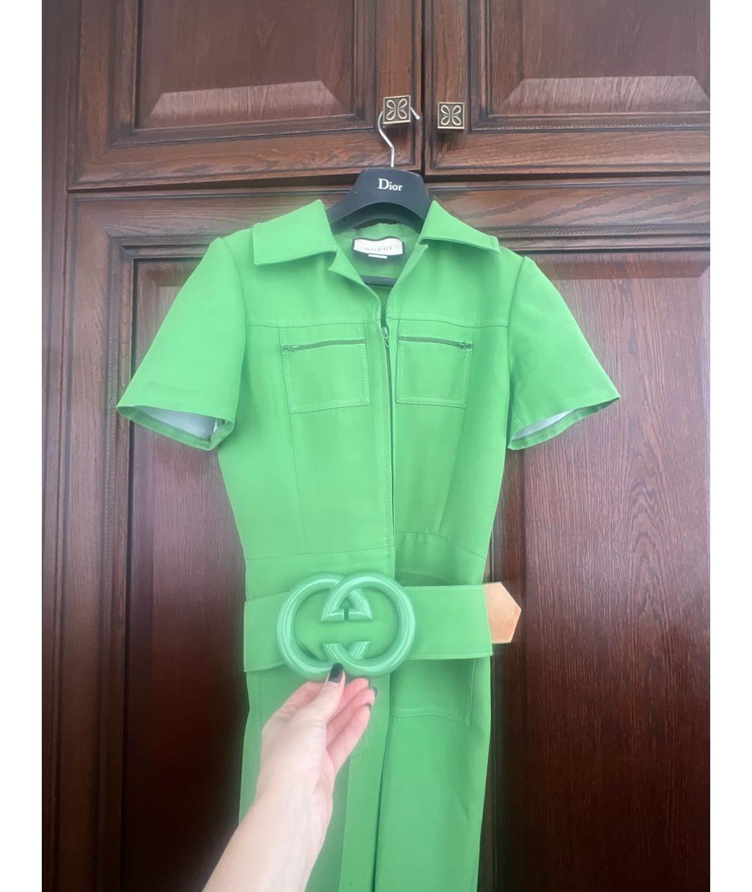 GUCCI Зеленый шерстяной комбинезон, фото 2