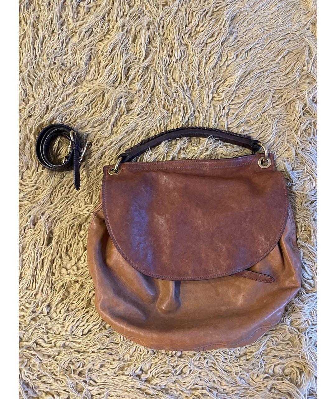 MIU MIU Коричневая кожаная сумка через плечо, фото 9