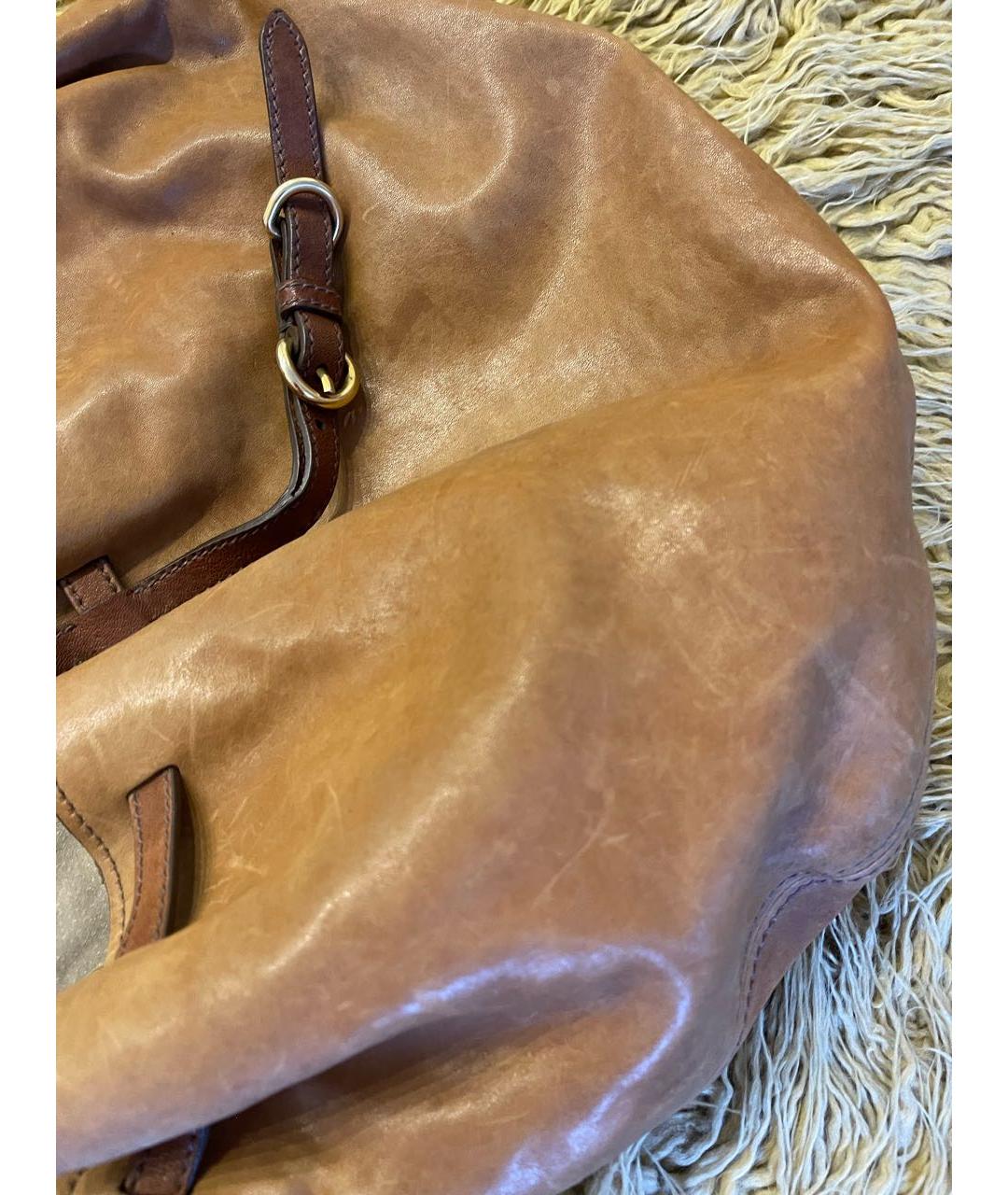 MIU MIU Коричневая кожаная сумка через плечо, фото 8