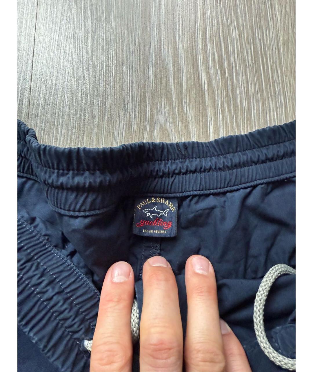PAUL & SHARK Синие хлопковые повседневные брюки, фото 5