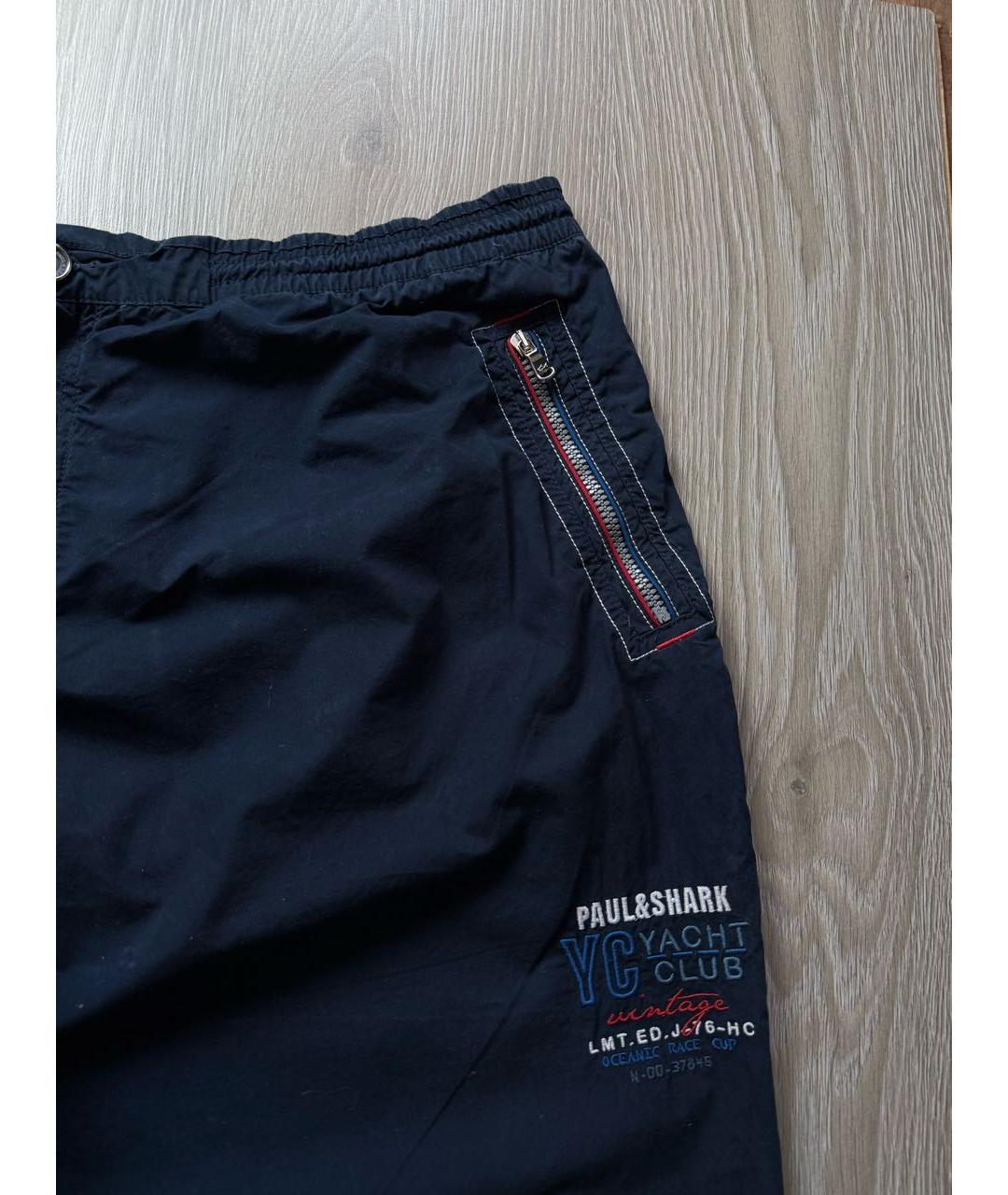 PAUL & SHARK Синие хлопковые повседневные брюки, фото 4