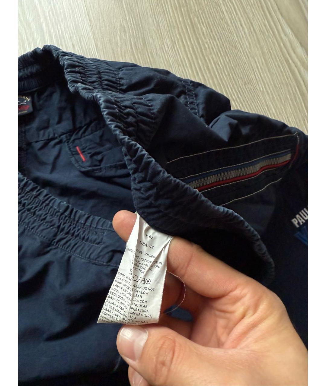 PAUL & SHARK Синие хлопковые повседневные брюки, фото 6