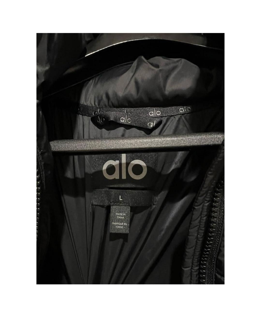 ALO YOGA Черная полиэстеровая куртка, фото 3