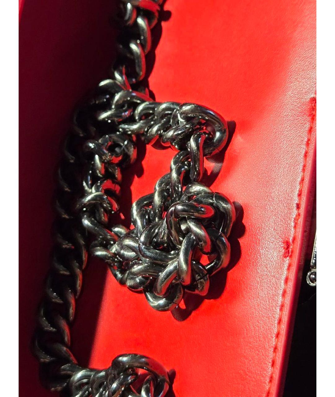 PINKO Красная кожаная сумка через плечо, фото 6