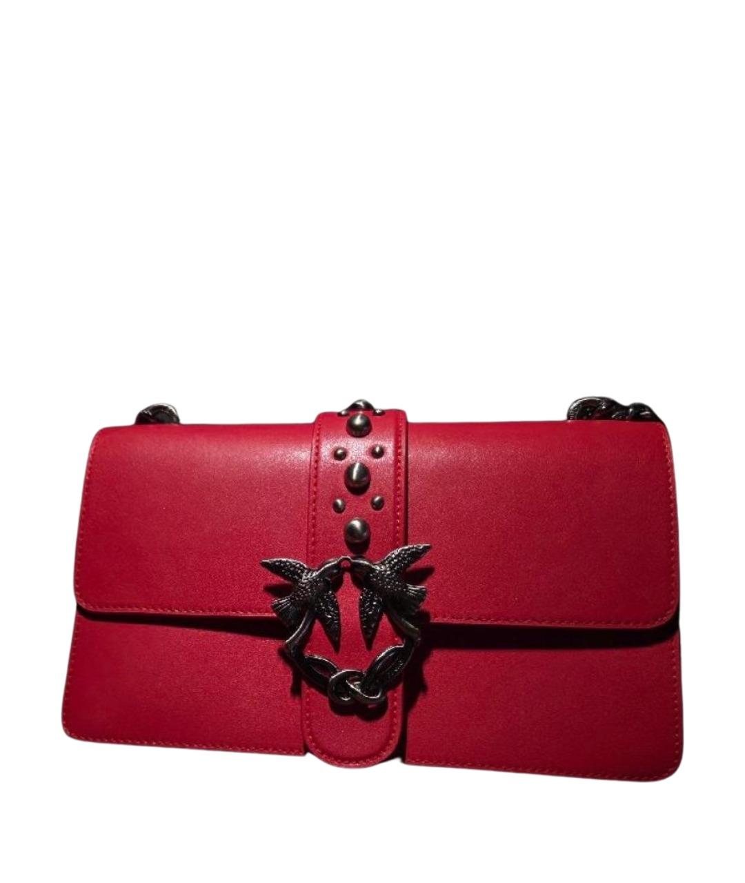 PINKO Красная кожаная сумка через плечо, фото 1