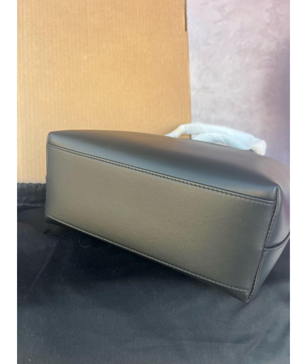 DOLCE&GABBANA Черная кожаная сумка тоут, фото 5