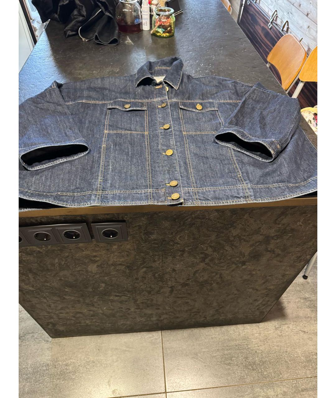 LANVIN Темно-синяя хлопковая куртка, фото 3