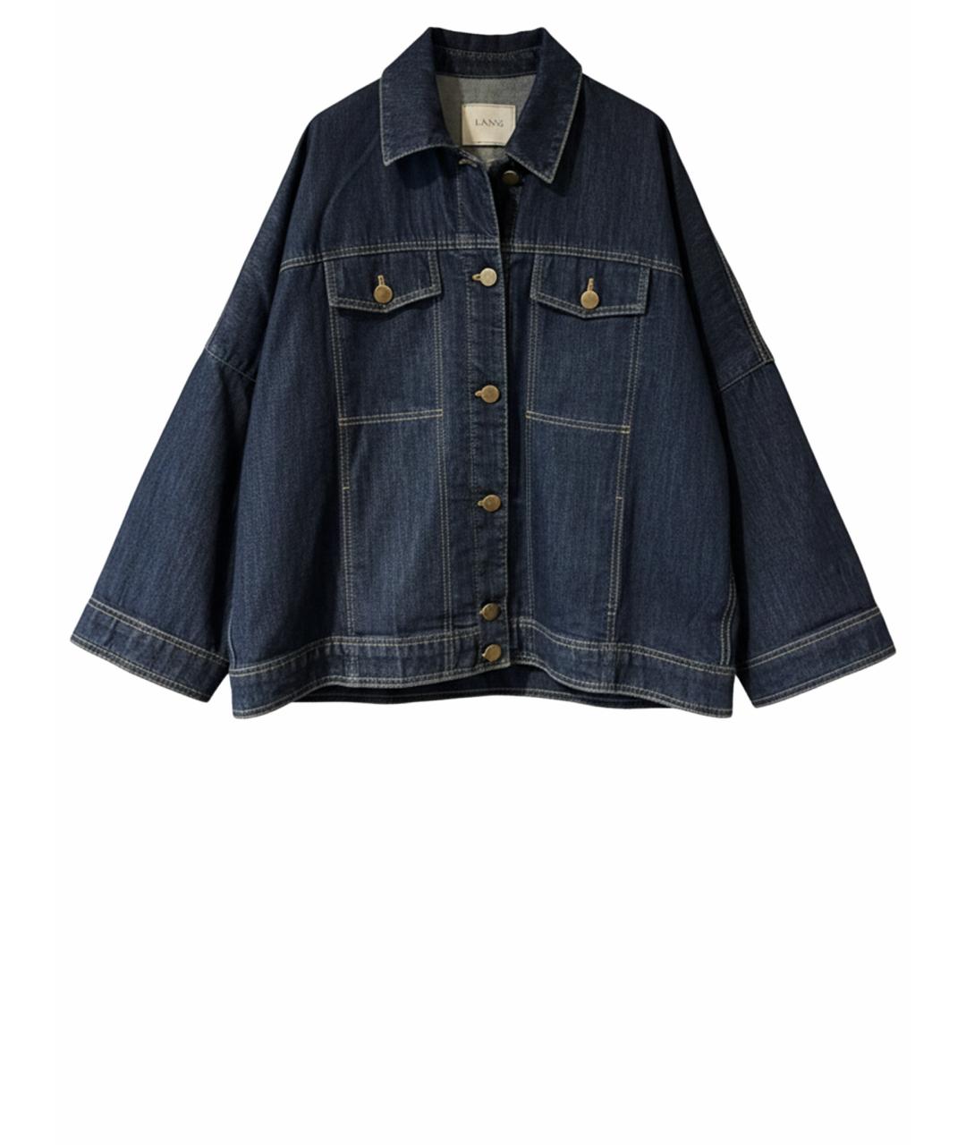 LANVIN Темно-синяя хлопковая куртка, фото 1