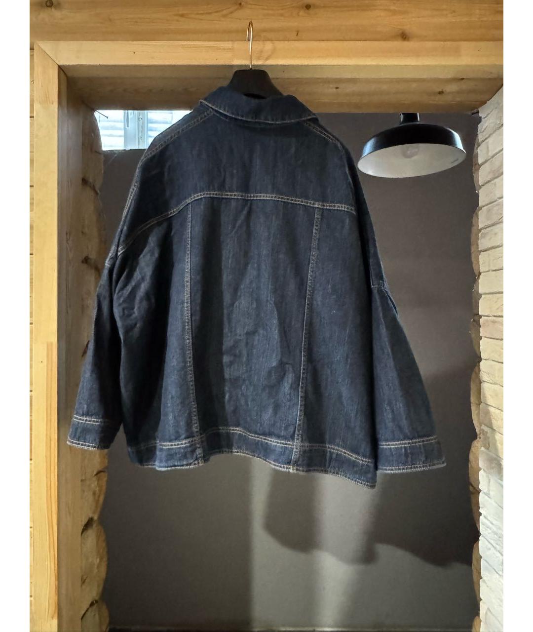 LANVIN Темно-синяя хлопковая куртка, фото 2