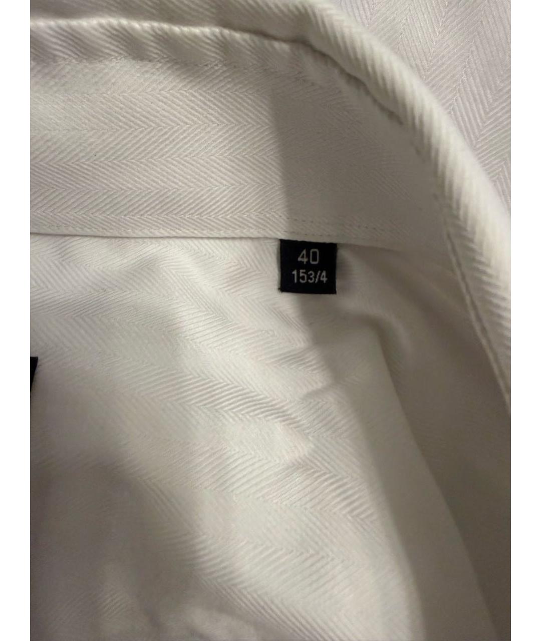 HUGO BOSS Белая хлопковая классическая рубашка, фото 4