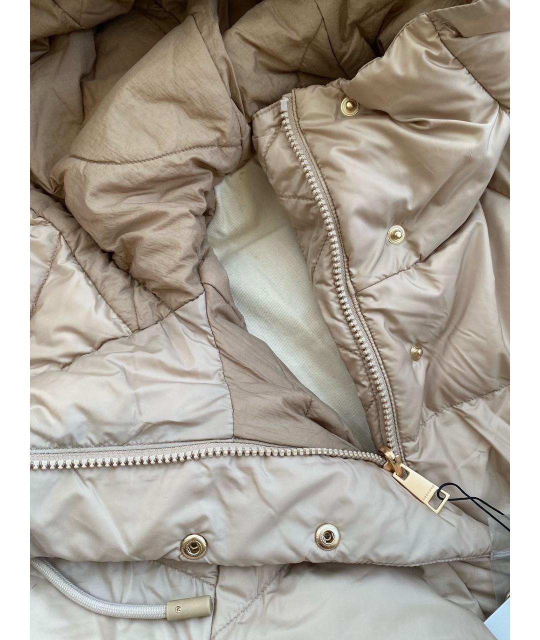WEEKEND MAX MARA Бежевый полиамидовый пуховик, фото 5