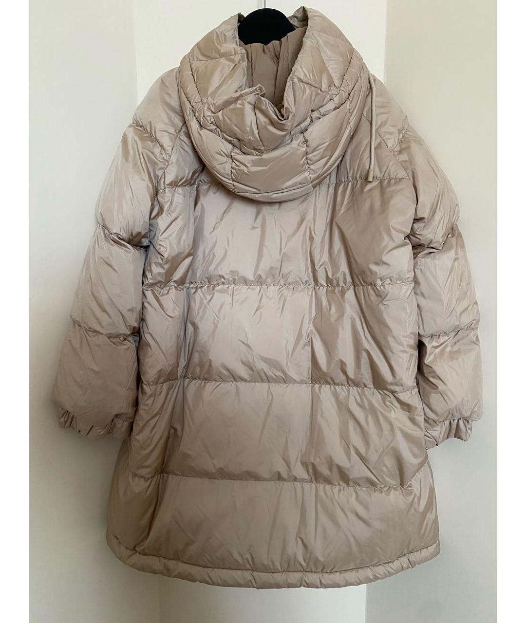 WEEKEND MAX MARA Бежевый полиамидовый пуховик, фото 3