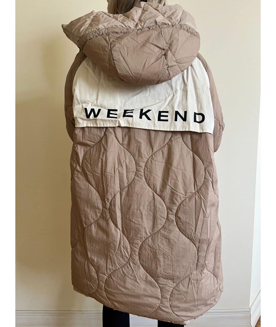 WEEKEND MAX MARA Бежевый полиамидовый пуховик, фото 7