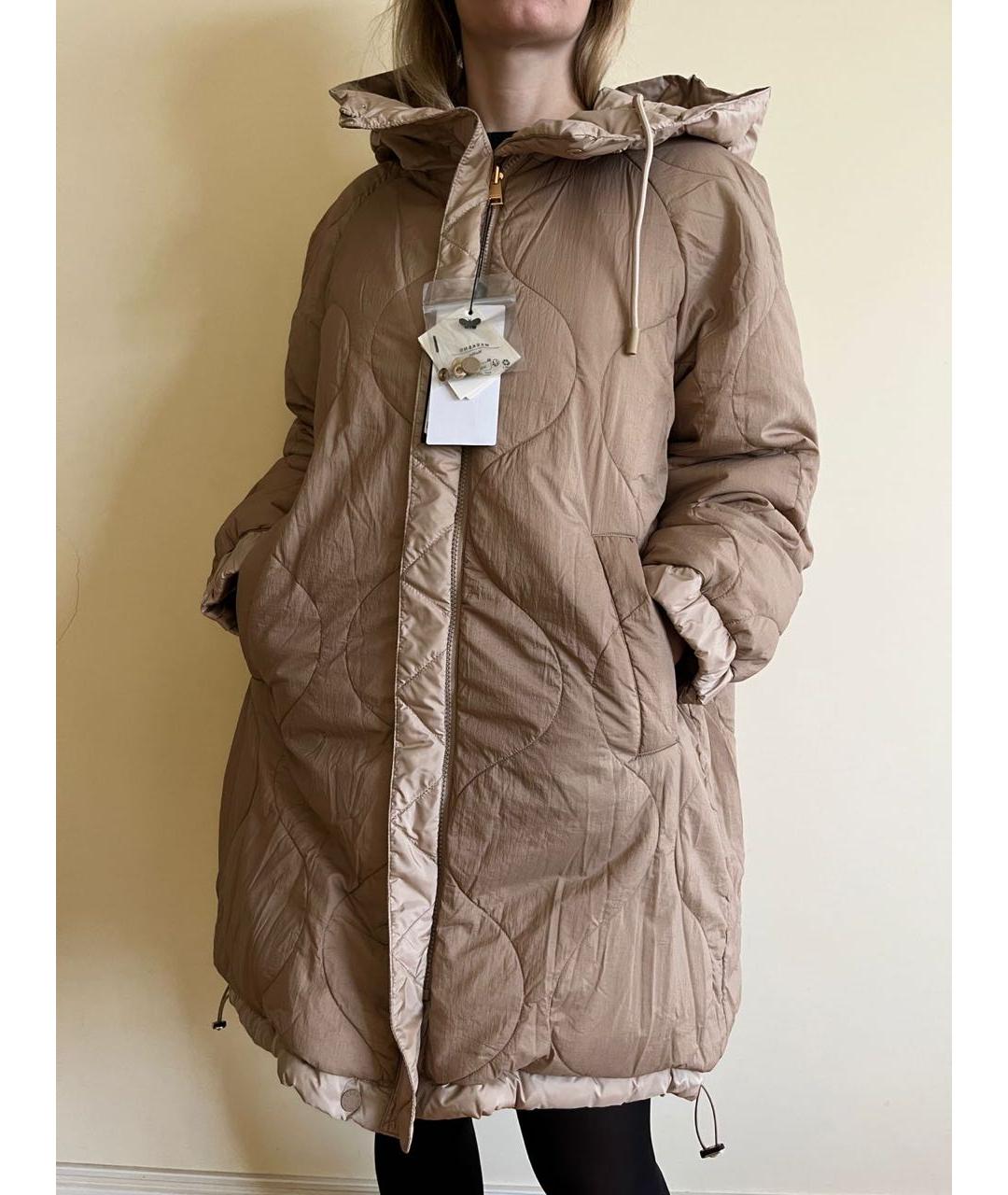 WEEKEND MAX MARA Бежевый полиамидовый пуховик, фото 6
