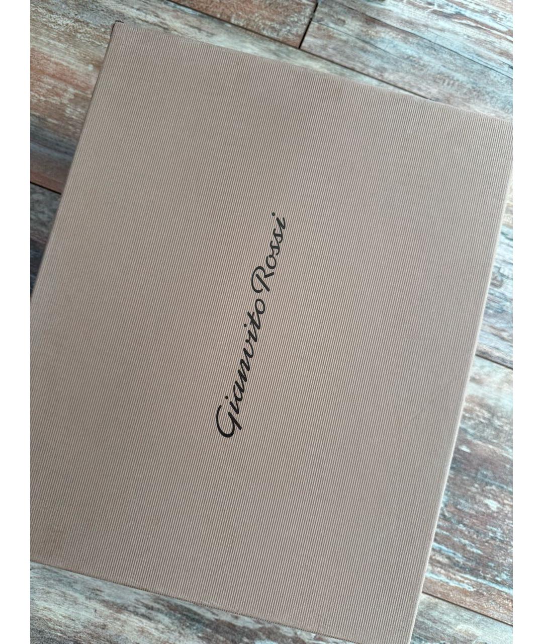 GIANVITO ROSSI Серые кожаные ботильоны, фото 7