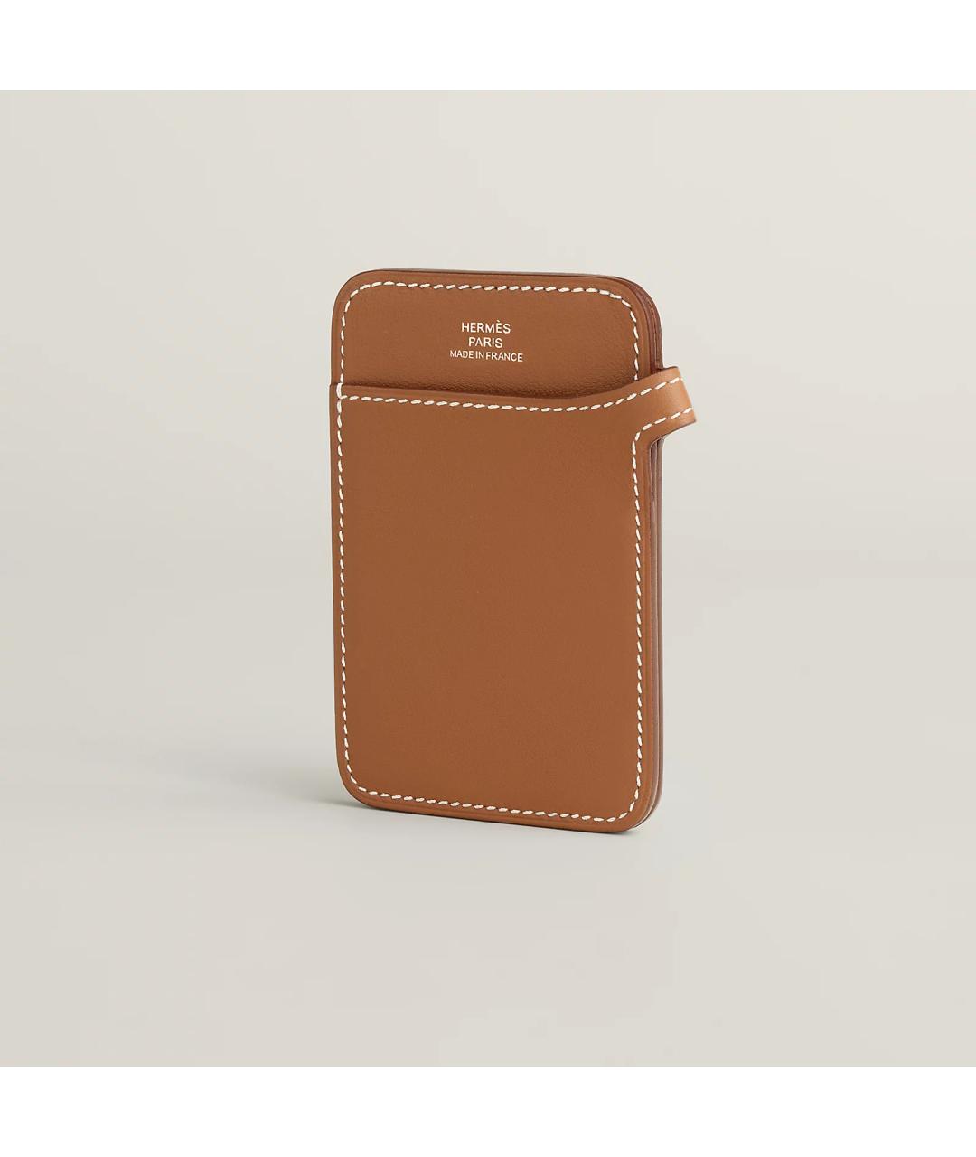 HERMES Коричневый кожаный кардхолдер, фото 3