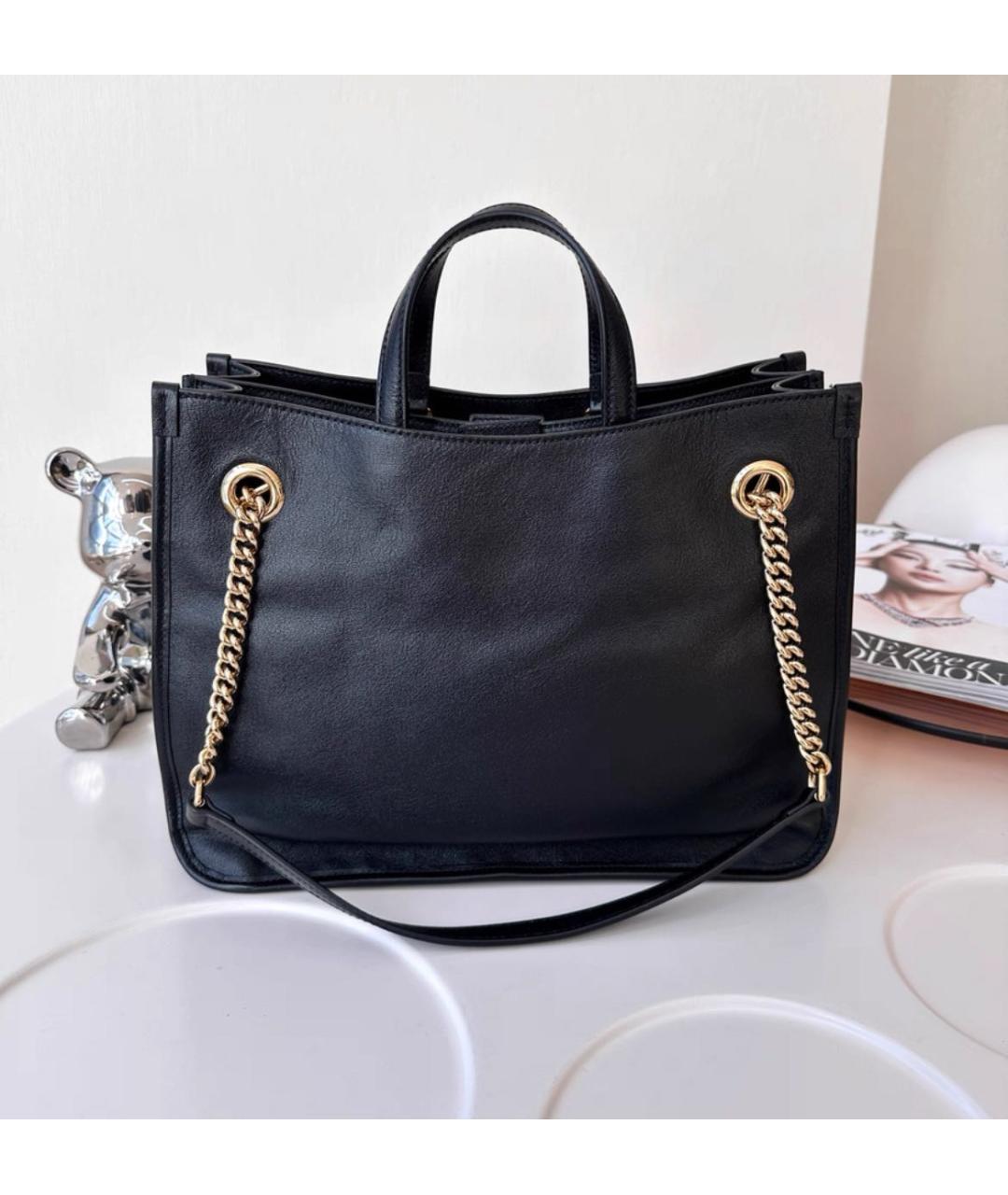 GUCCI Черная кожаная сумка через плечо, фото 3