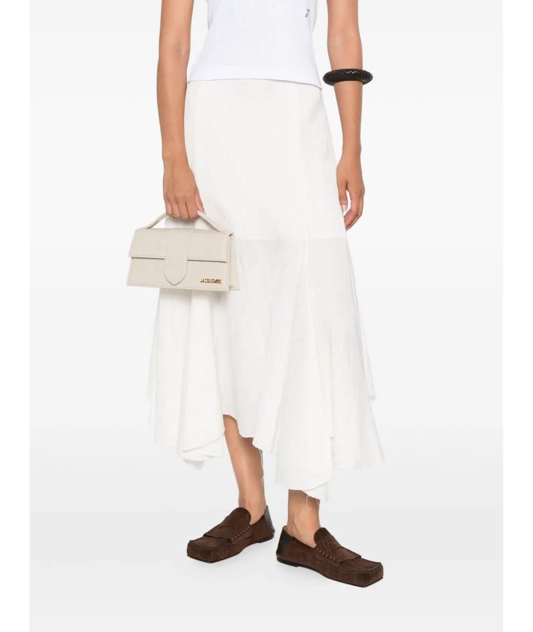 JACQUEMUS Бежевая тканевая сумка с короткими ручками, фото 4