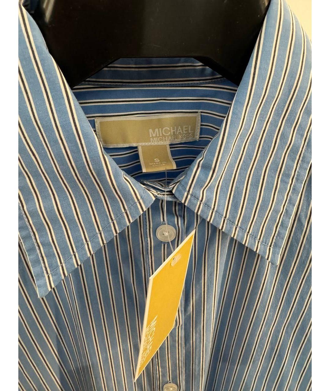 MICHAEL KORS Голубое хлопковое повседневное платье, фото 3