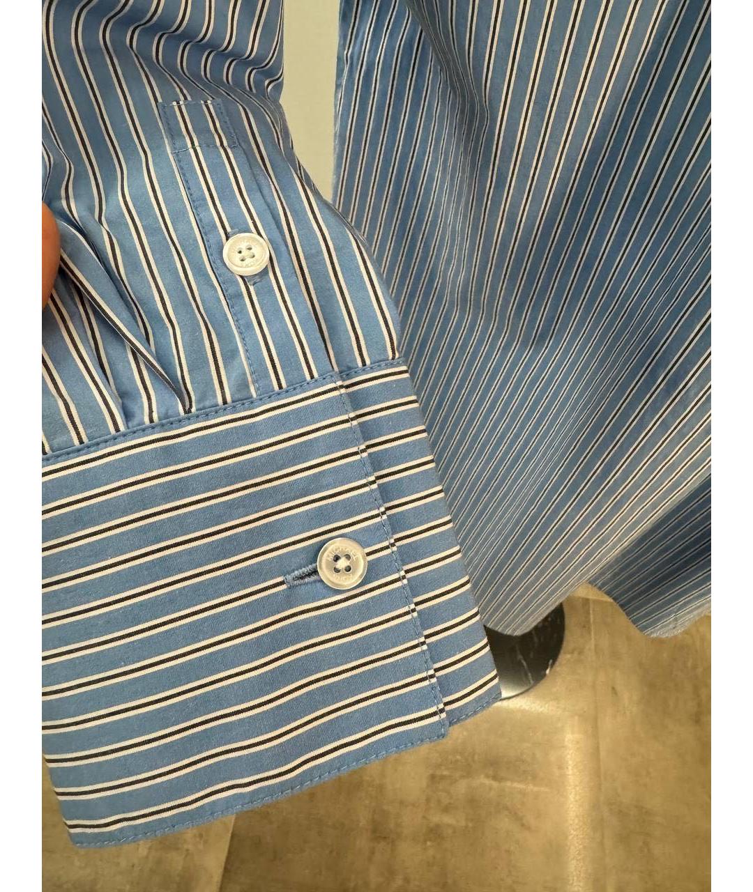 MICHAEL KORS Голубое хлопковое повседневное платье, фото 4