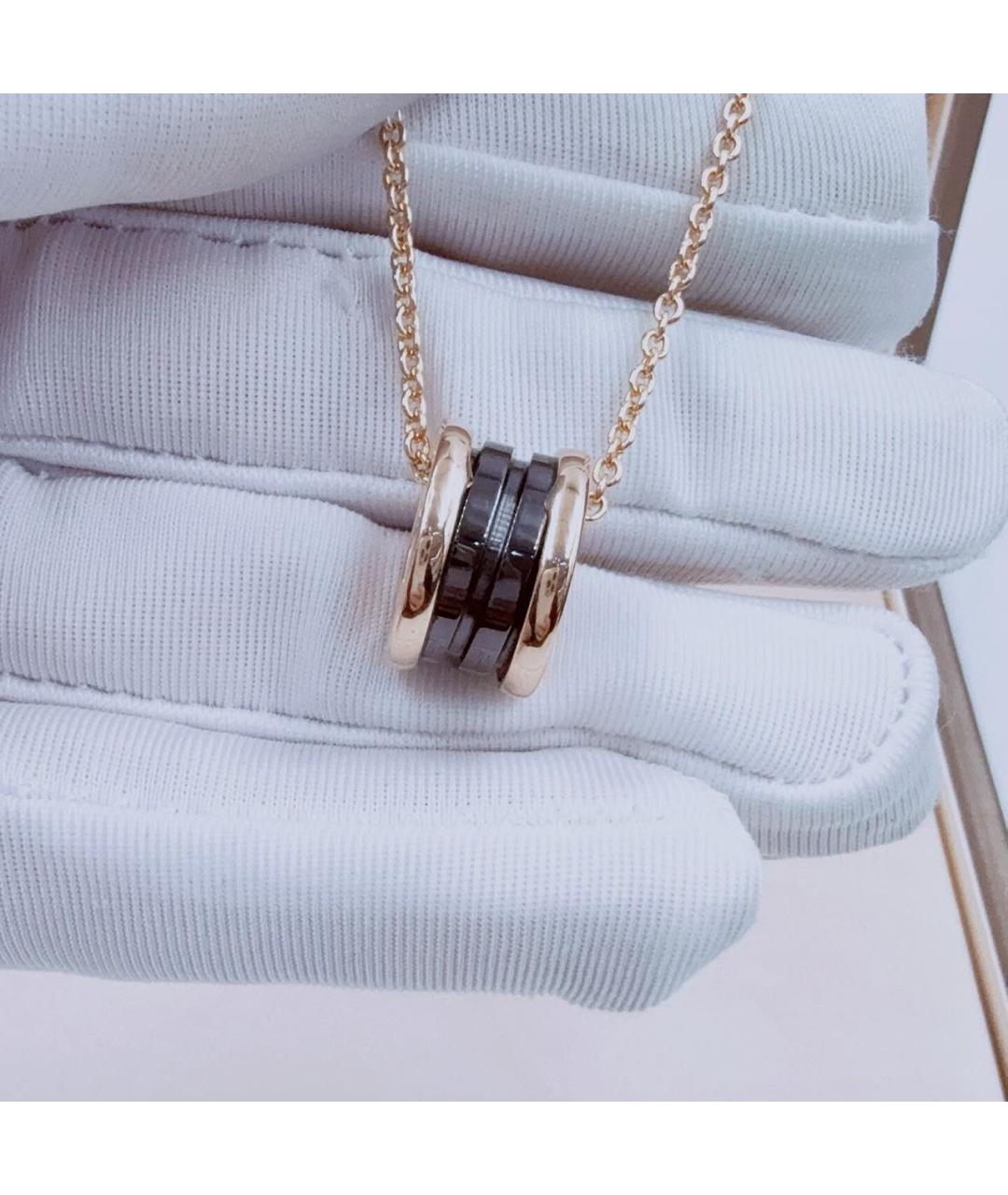 BVLGARI Черное колье из розового золота, фото 5